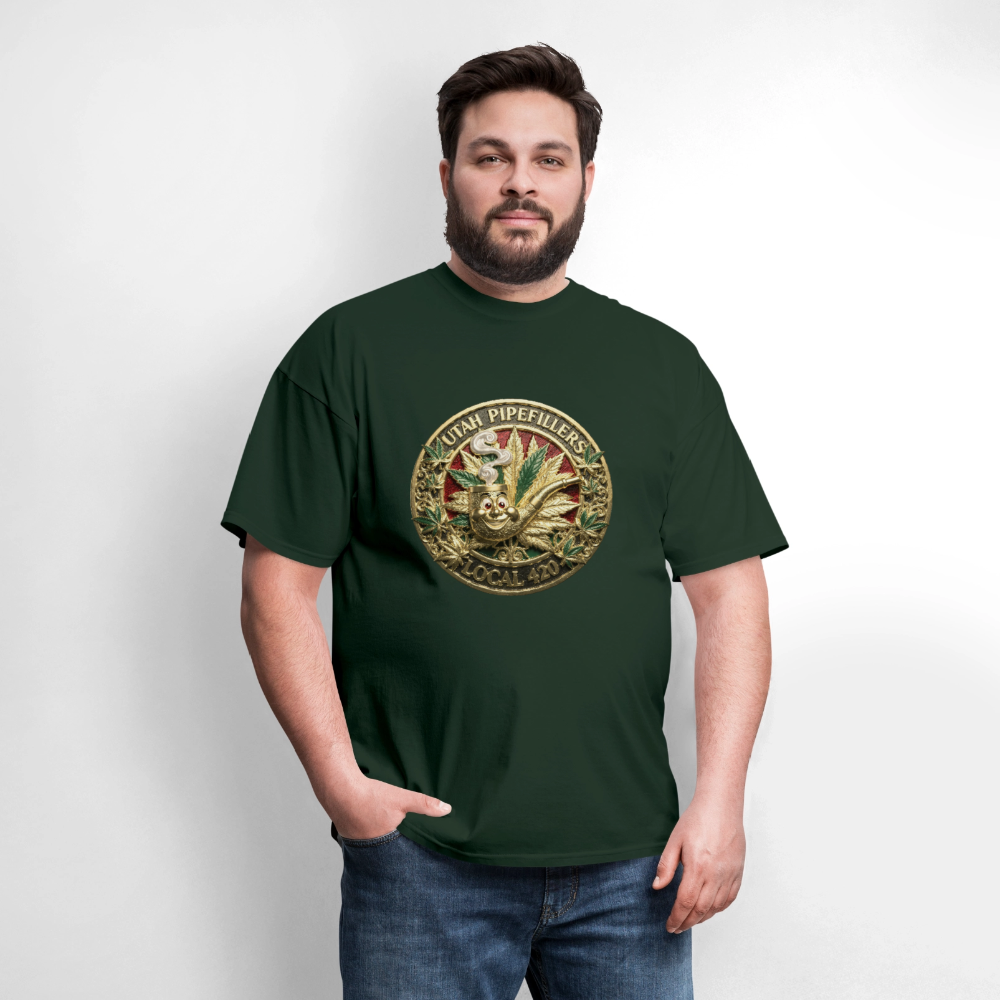 UTAH PIPEFILLERS LOCAL 420 Men's T-Shirt - forest green