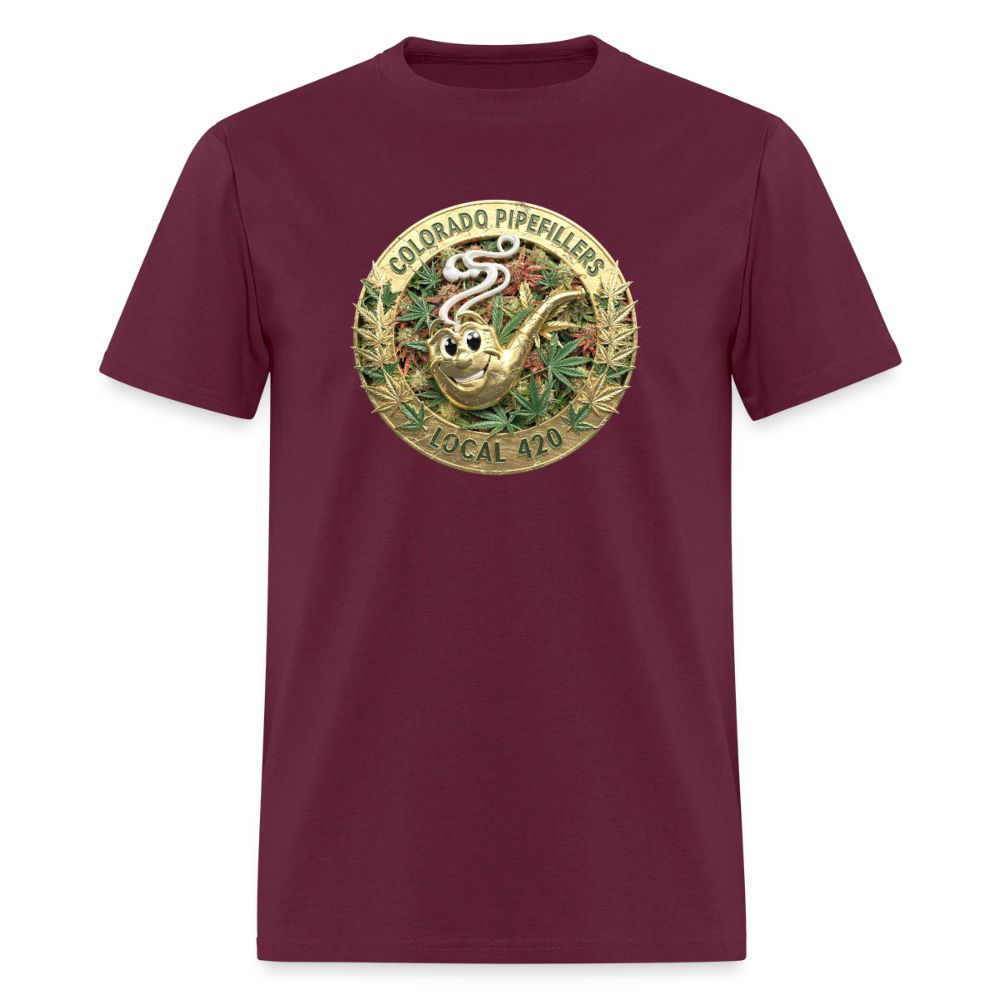 COLORADO PIPEFILLERS LOCAL 420 Men's T-Shirt - burgundy