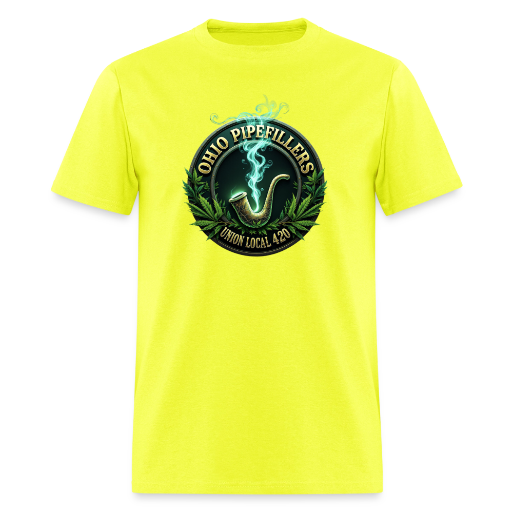 OHIO PIPEFILLERS UNION LOCAL 420 Men's T-Shirt - safety green
