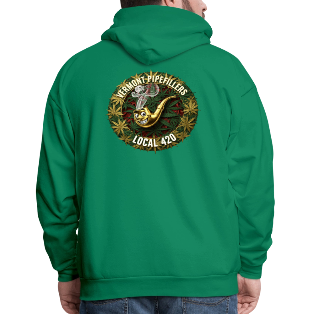 VERMONT PIPEFILLERS LOCAL 420  F/B DESIGN Men's  Hoodie - kelly green