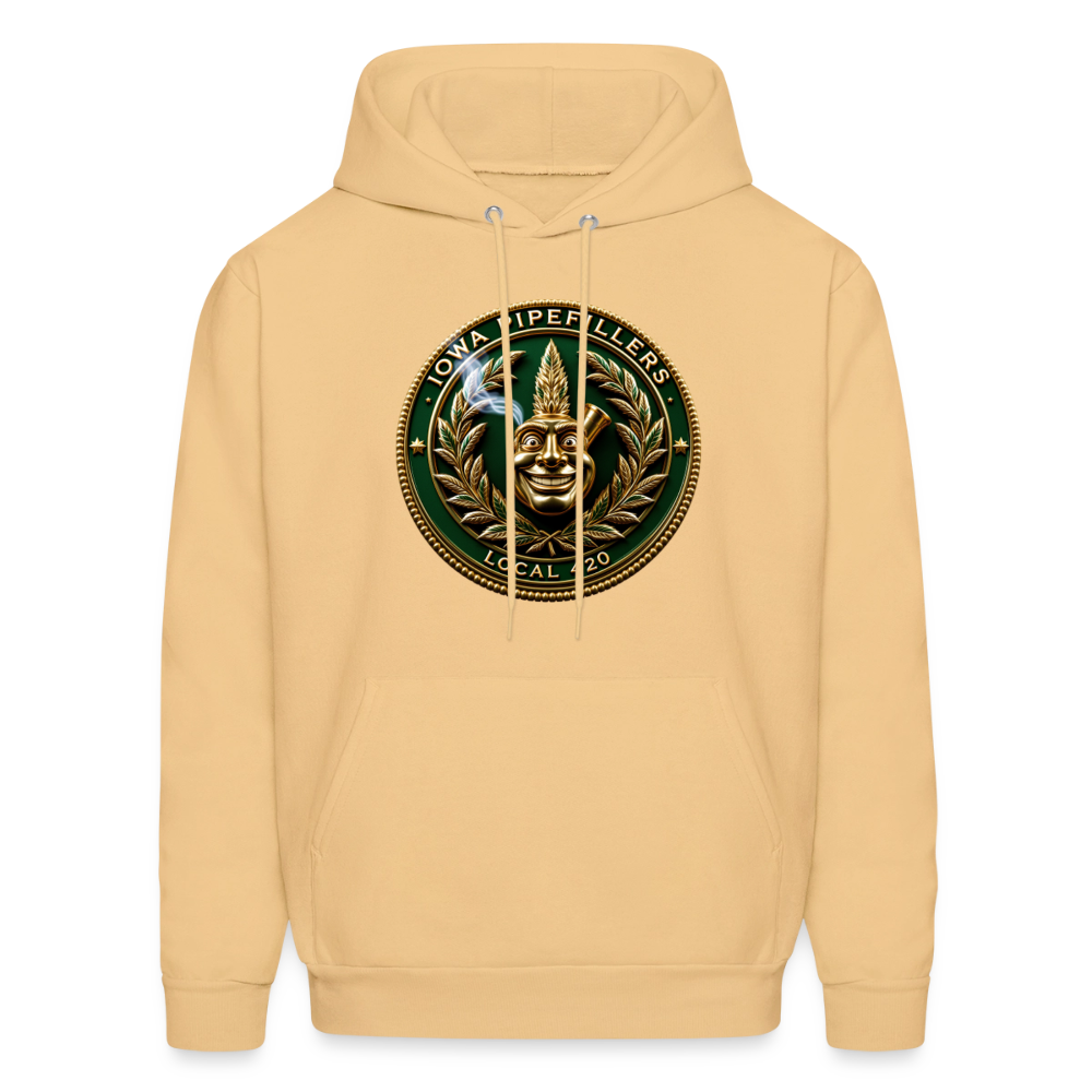 IOWA PIPEFILLERS LOCAL 420 Men's Hoodie - light gold 