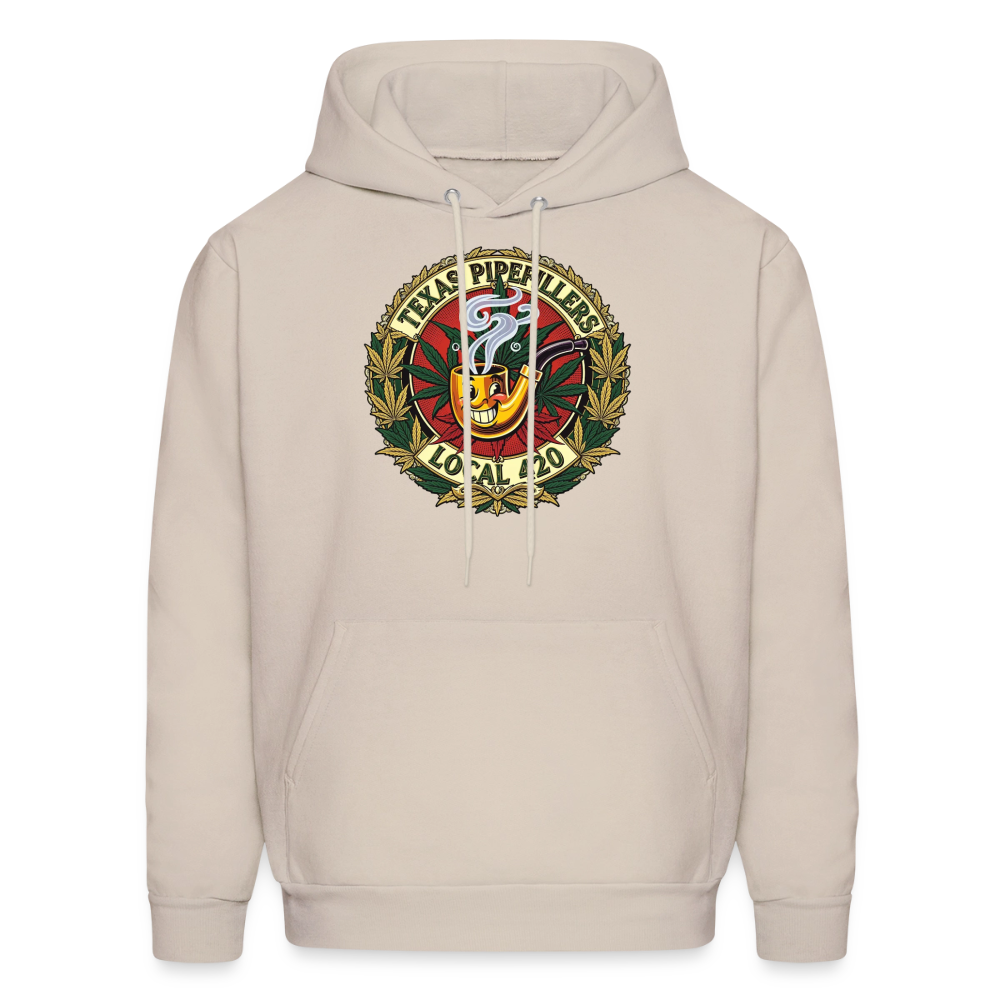 TEXAS PIPEFILLERS LOCAL 420 F.B DESIGN Men's Hoodie - Sand