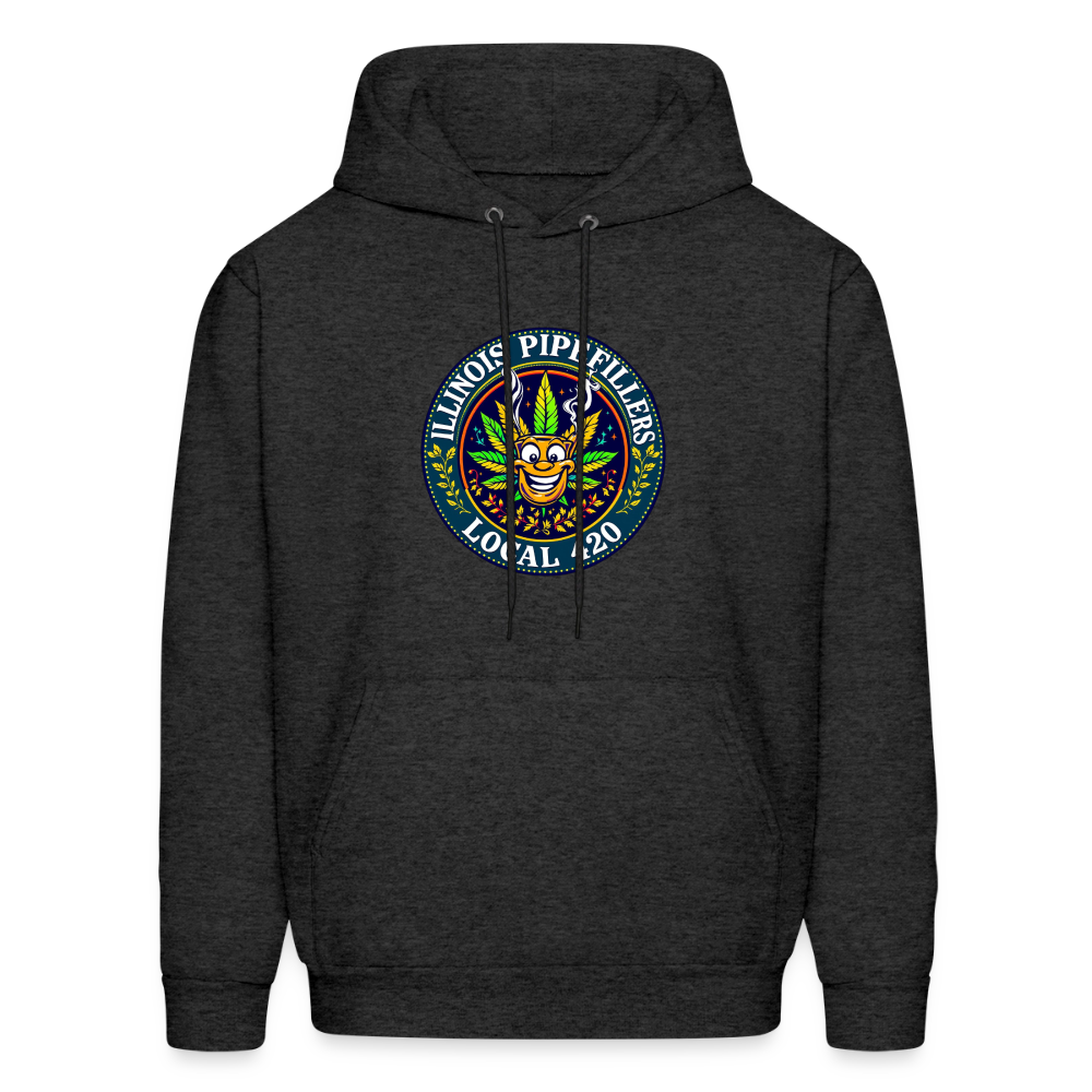 ILLINOIS PIPEFILLERS LOCAL 420 F/B DESIGN Men's Hoodie - charcoal grey