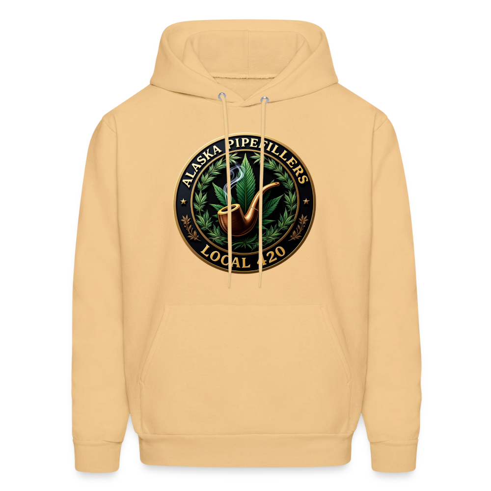 ALASKA PIPEFILLERS LOCAL 420 Men's Hoodie - light gold 