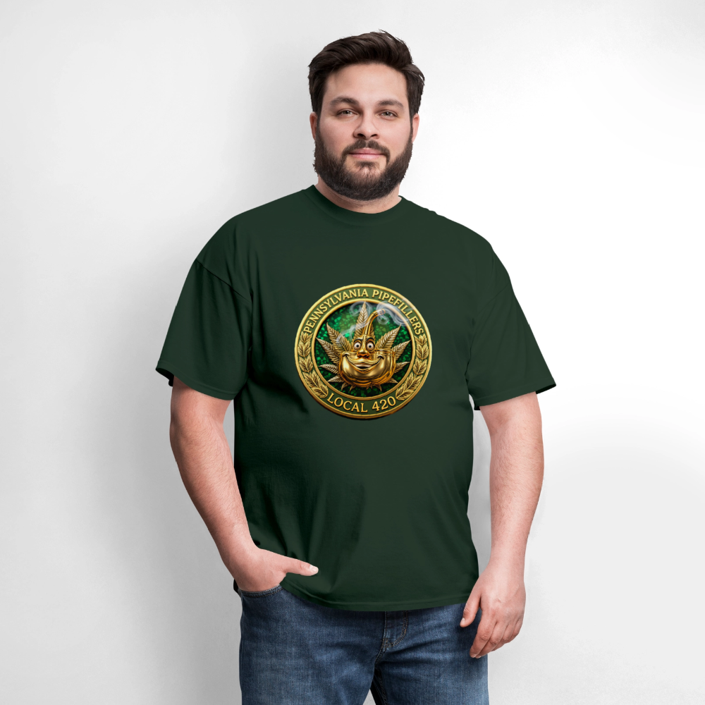 PENNSYLVANIA  PIPEFILLERS LOCAL 420 Men's T-Shirt - forest green