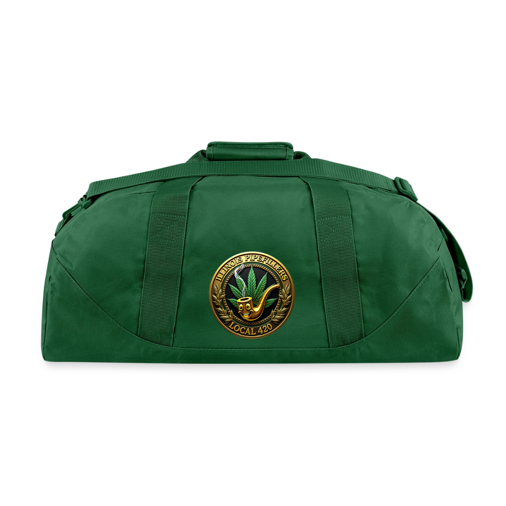 IOWA PIPEFILLERS LOCAL 420 TWO DESIGNS  Duffel Bag - forest green