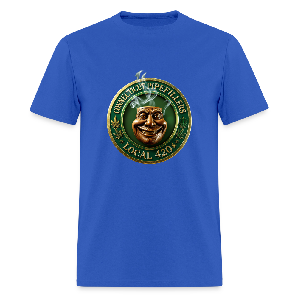 CONNECTICUT PIPEFILLERS LOCAL 420 F/B DESIGN Men's T-Shirt - royal blue