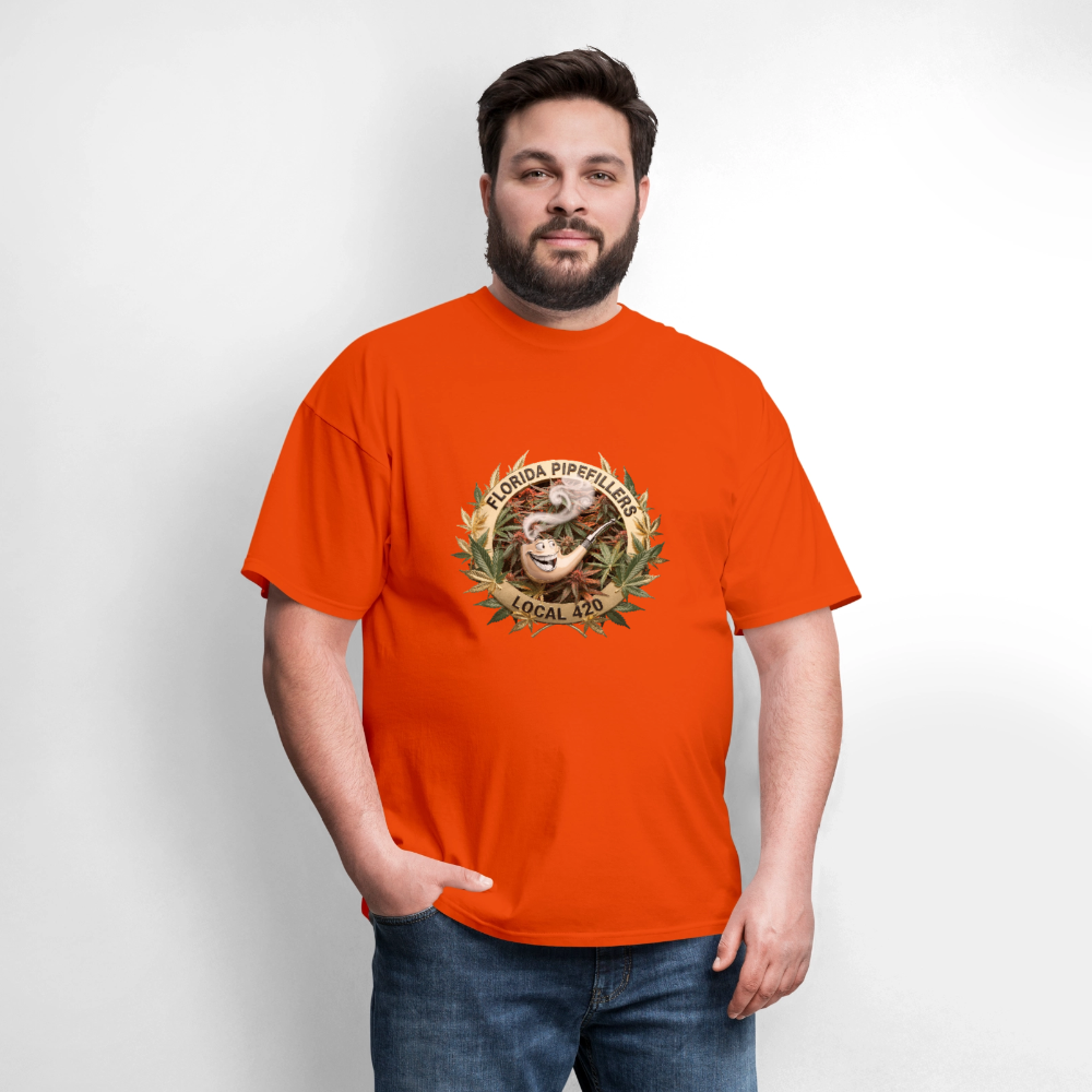 FLORIDA PIPEFILLERS LOCAL 420 Men's T-Shirt - orange