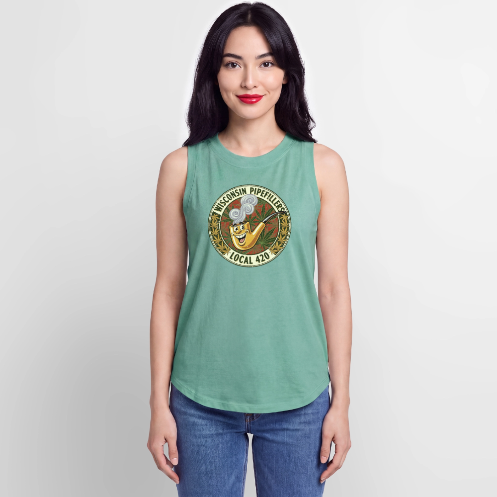 WISCONSIN PIPEFILLERS LOCAL 420 Women's Relaxed Tank Top - saltwater
