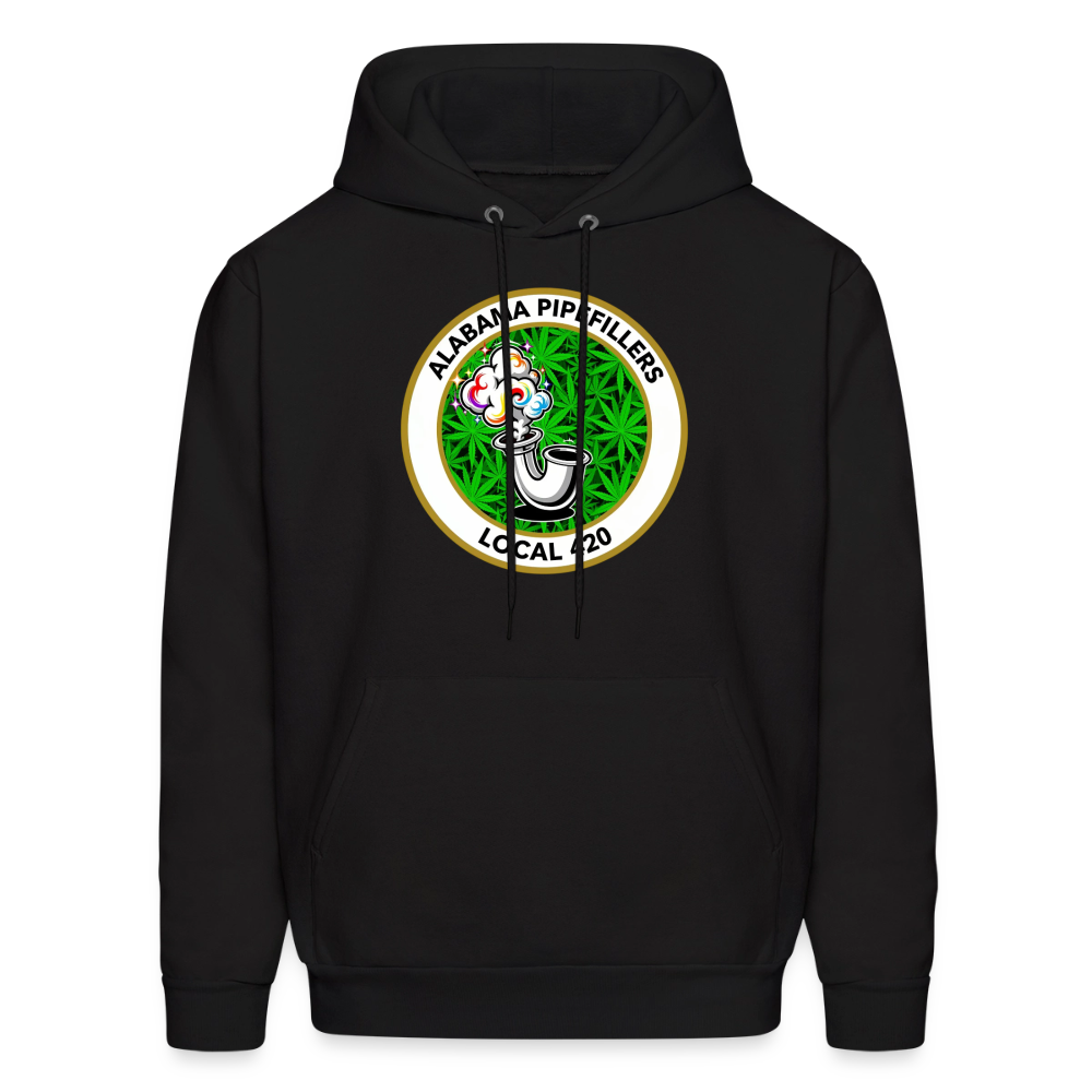 ALABAMA PIPEFILLERS LOCAL 420 F/B EM-BLEMS Men's Hoodie - black