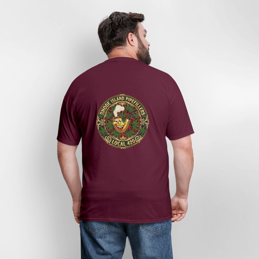 TEXAS PIPEFILLERS LOCAL 420 Men's T-Shirt - burgundy