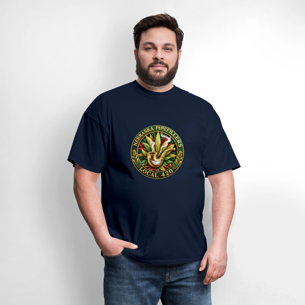 NEBRASKA PIPEFILLERS LOCAL 420 Men's T-Shirt - navy