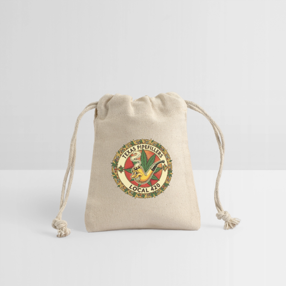 TEXAS PIPEFILLERS LOCAL 420 Union Reusable Gift Bag - Natural