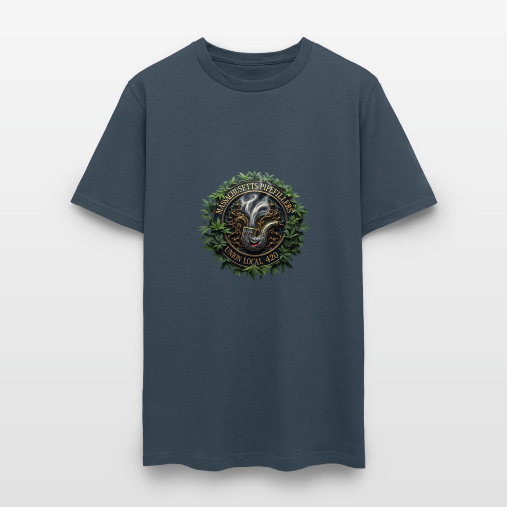 MASSACHUSETTS PIPEFILLERS UNION LOCAL 420 Men's T-Shirt -  blue dusk