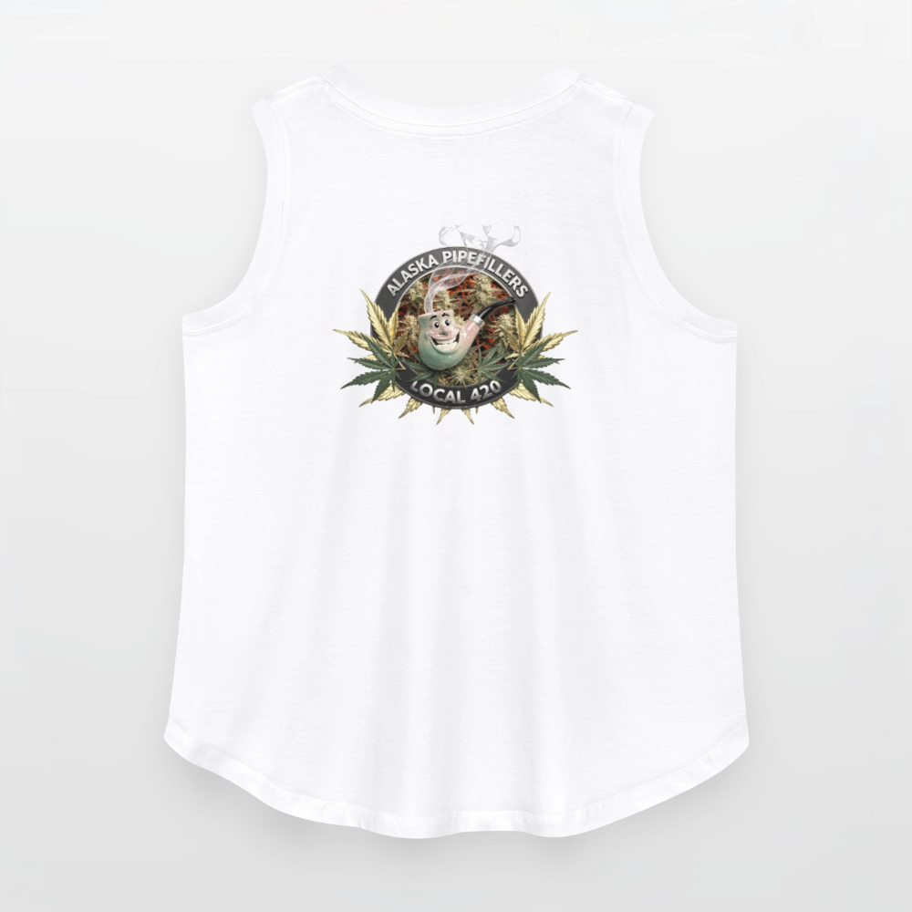 ALASKA  PIPEFILLERS LOCAL 420 F/B DESIGN Women's Curvy Relaxed Tank Top - white