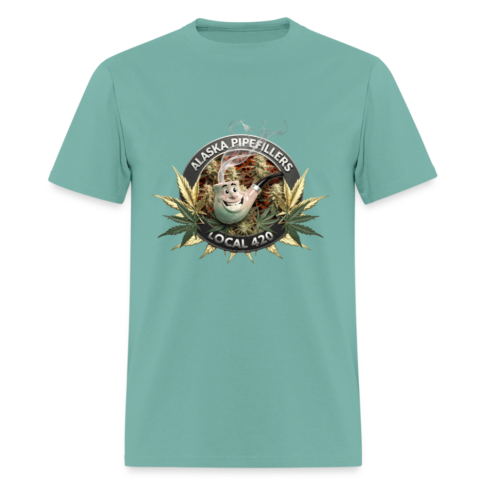 ALASKA PIPEFILLERS LOCAL 420 F/B DESIGN Men's T-Shirt - aquatic