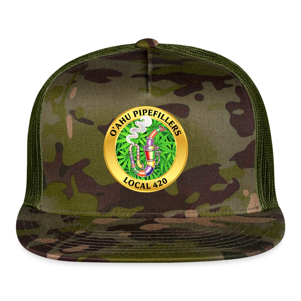 O'AHU PIPEFILLERS LOCAL 420 CAMO Trucker Hat - MultiCam\green