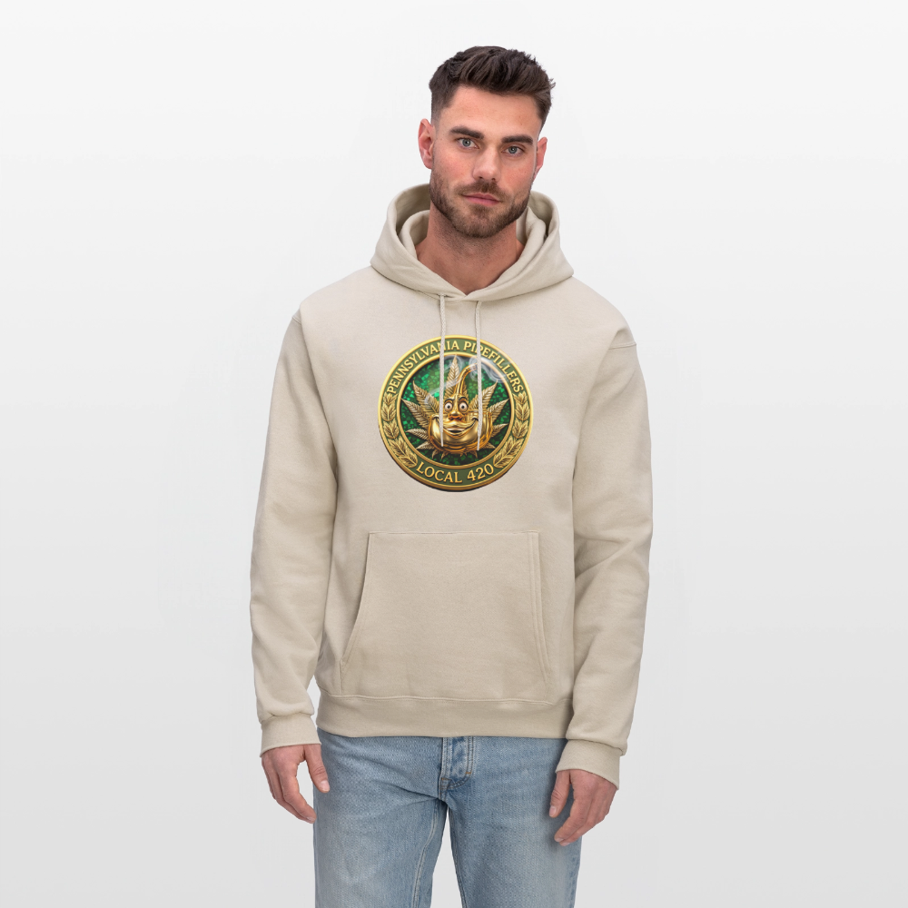 PENNSYLVANIA PIPEFILLERS LOCAL 420 F/B DESIGNS Men's Hoodie - Sand