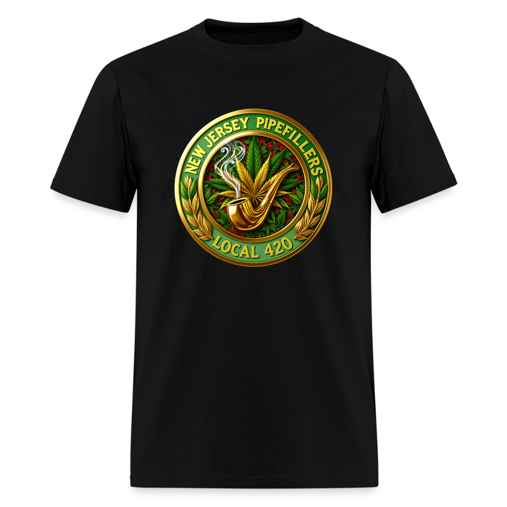 NEW JERSEY PIPEFILLERS LOCAL 420 Men's T-Shirt - black