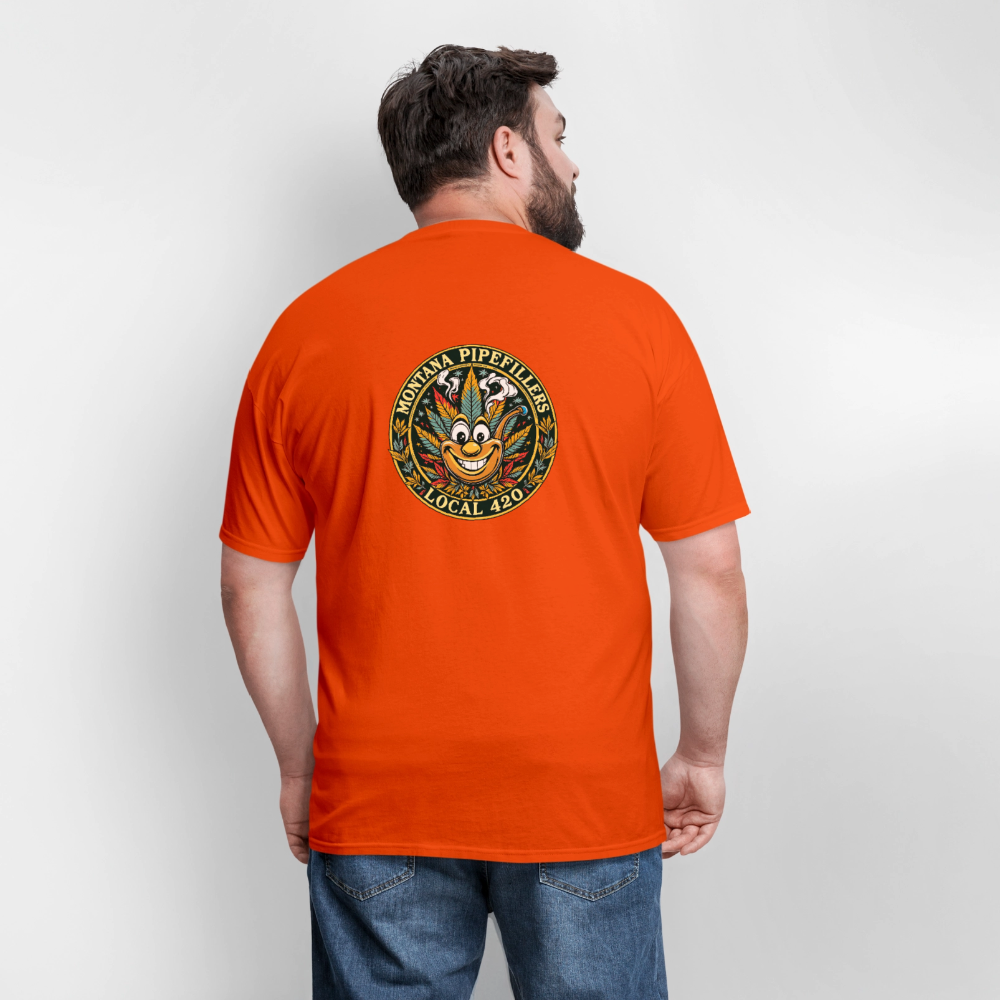 MONTANA PIPEFILLERS LOCAL 420 F/B DESIGN Men's T-Shirt - orange