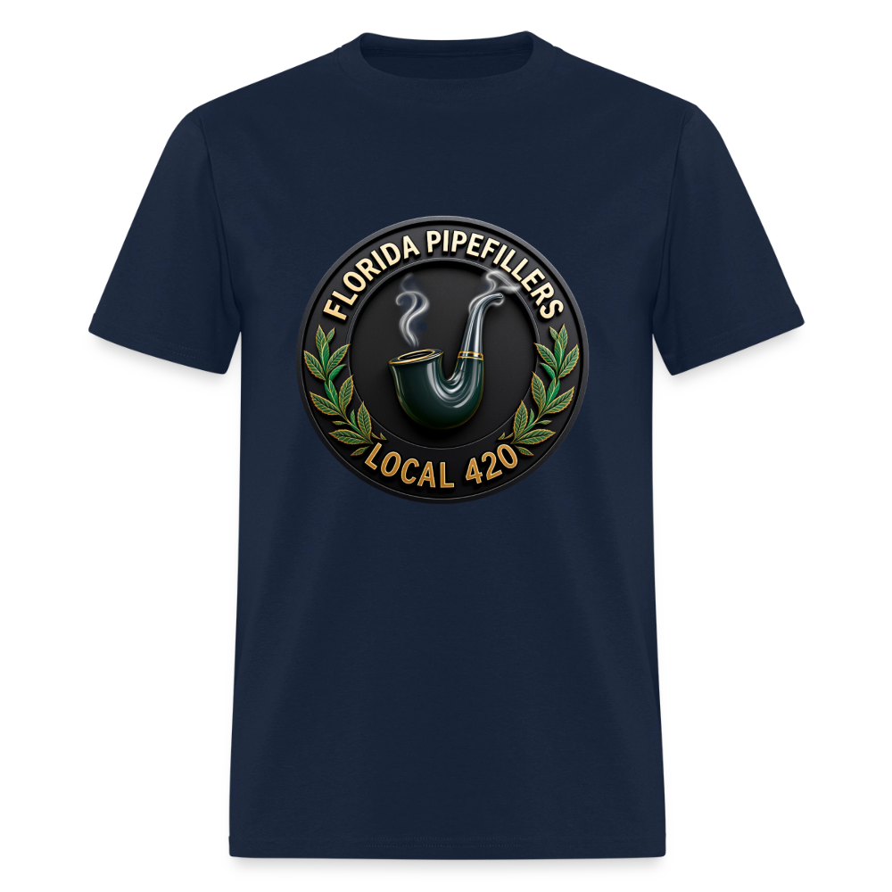 FLORIDA PIPEFILLERS LOCAL 420 F/B DESIGN Men's T-Shirt - navy