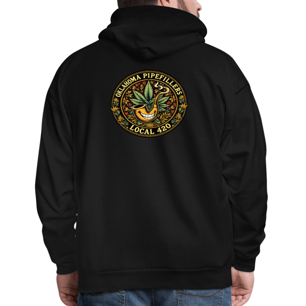 OKLAHOMA PIPEFILLERS LOCAL 420  F/B DESIGNS Men's Hoodie - black