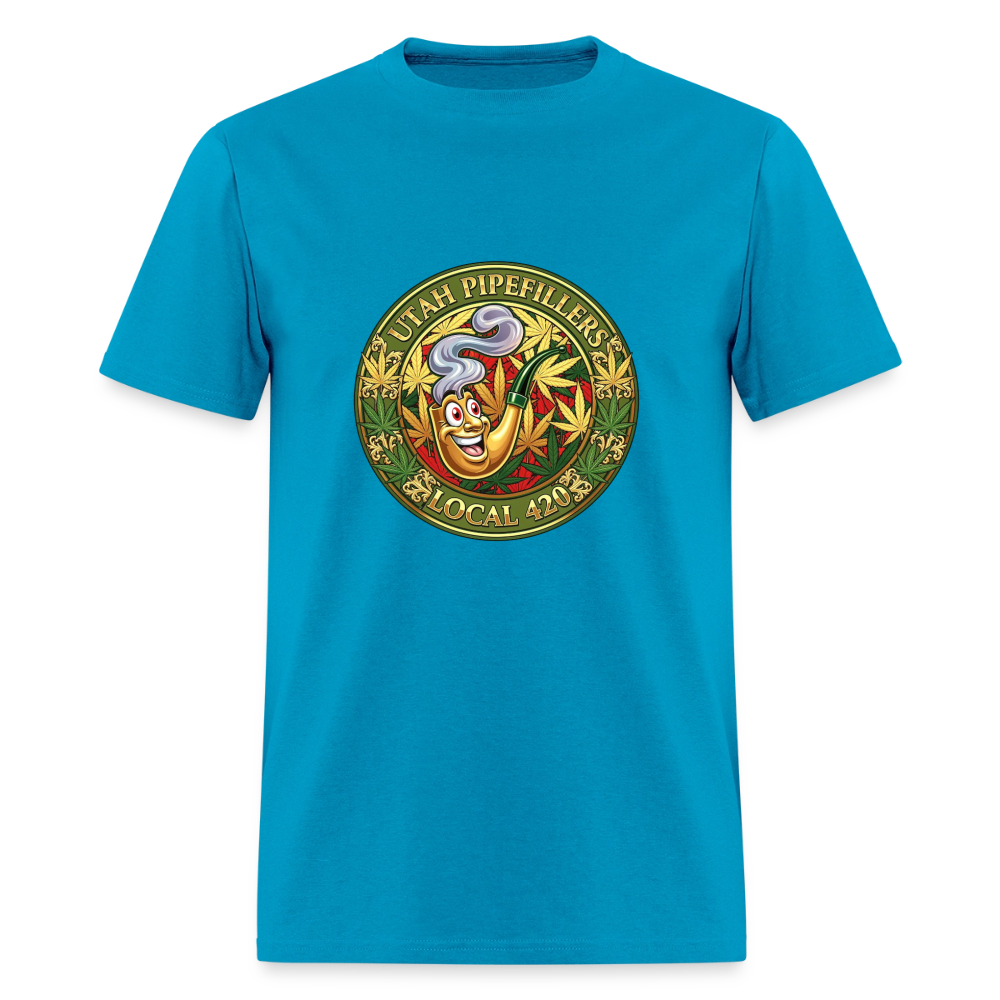 UTAH PIPEFILLERS LOCAL 420 Men's T-Shirt - turquoise