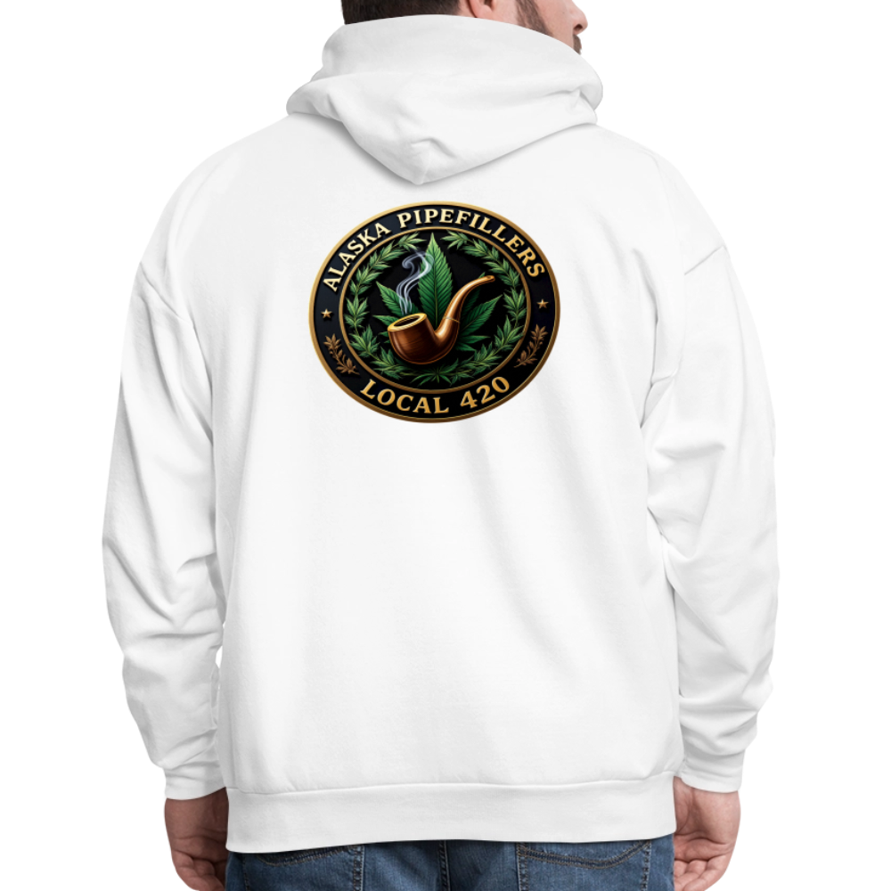 ALASKA PIPEFILLERS LOCAL 420 F/B DESIGN Men's Hoodie - white