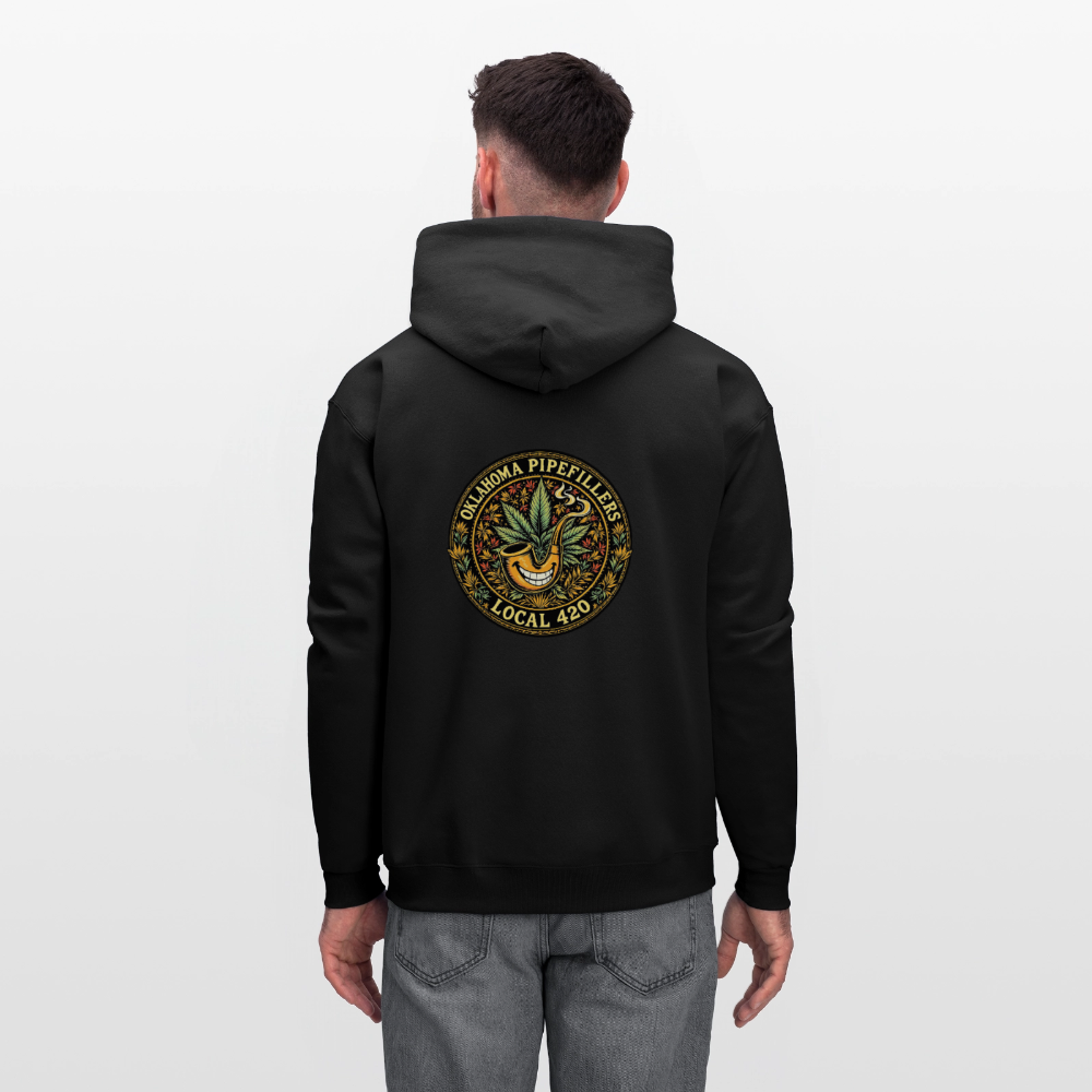 OKLAHOMA PIPEFILLERS LOCAL 420  F/B DESIGNS Men's Hoodie - black