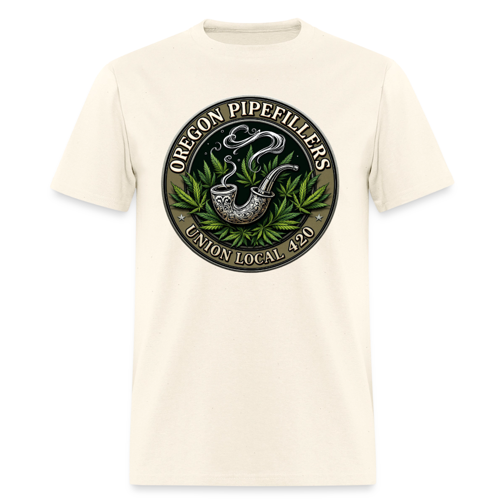 OREGON PIPEFILLERS LOCAL 420 2 EMBLEM Men's T-Shirt - sweet cream heather