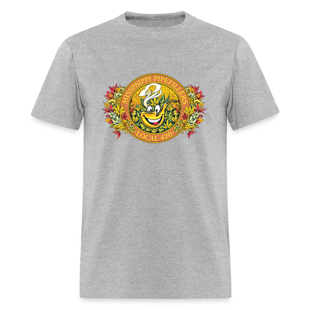 MISSISSIPPI PIPEFILLERS LOCAL 420 F/B DESIGNS Men's T-Shirt - heather gray