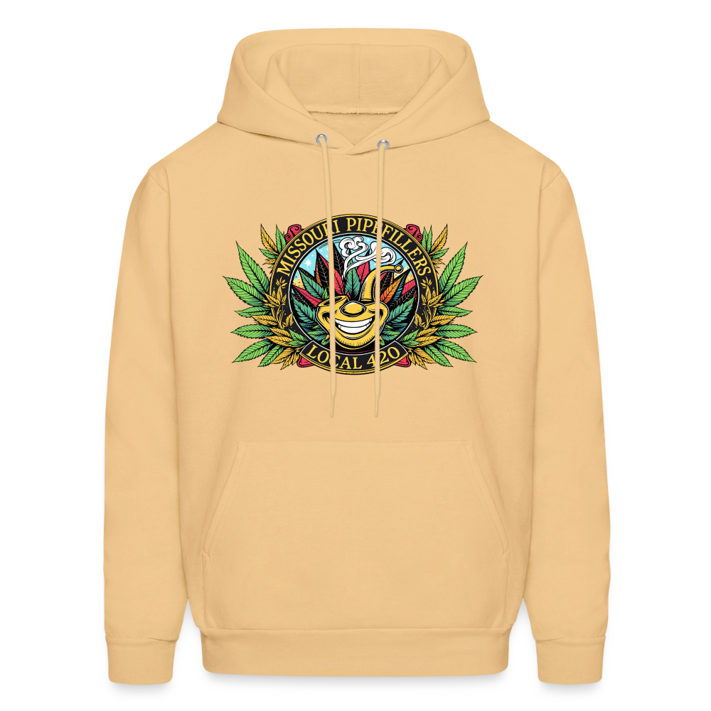 MISSOURI PIPEFILLERS LOCAL 420  F/B DESIGNS Men's Hoodie - light gold 