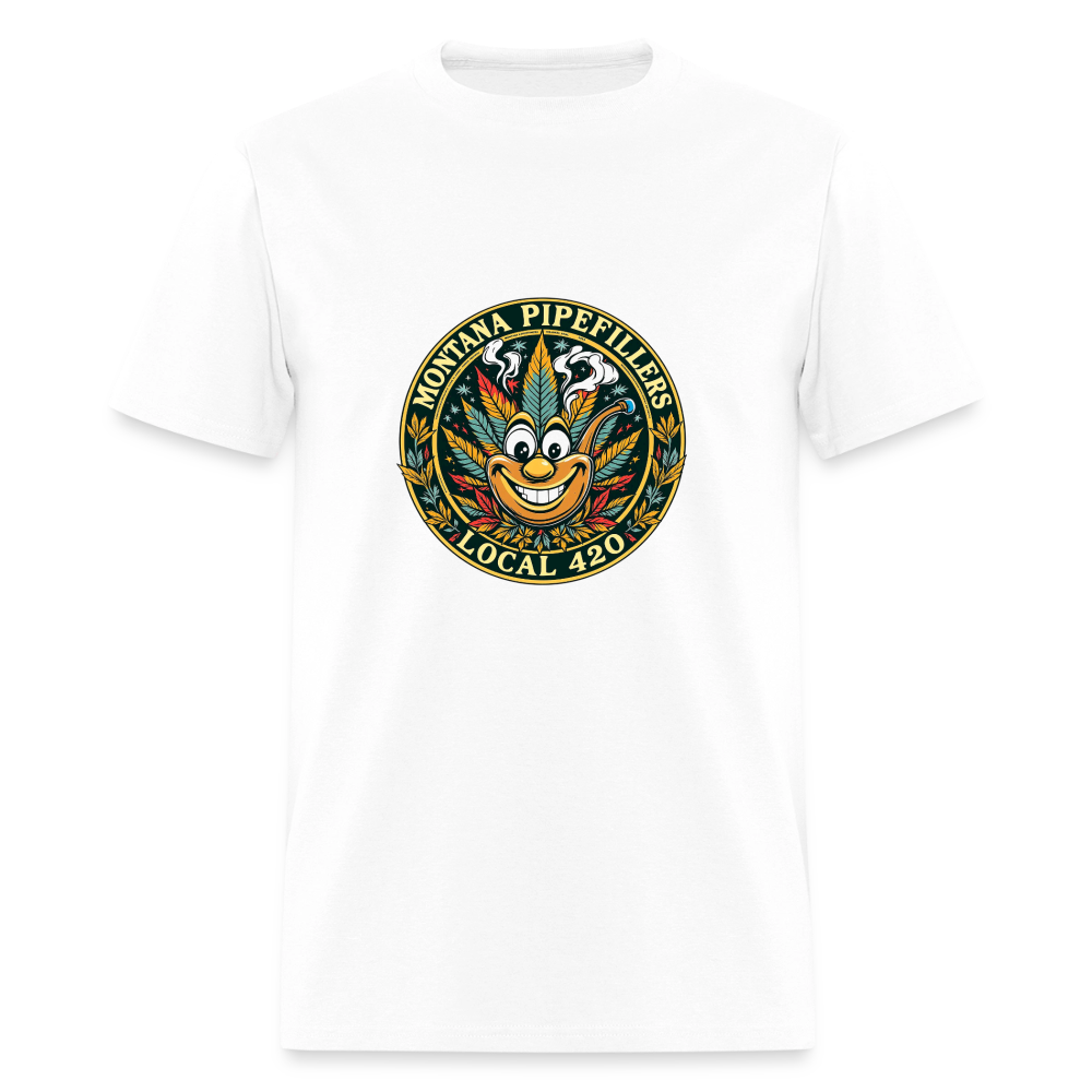MONTANA PIPEFILLERS LOCAL 420 Men's T-Shirt - white