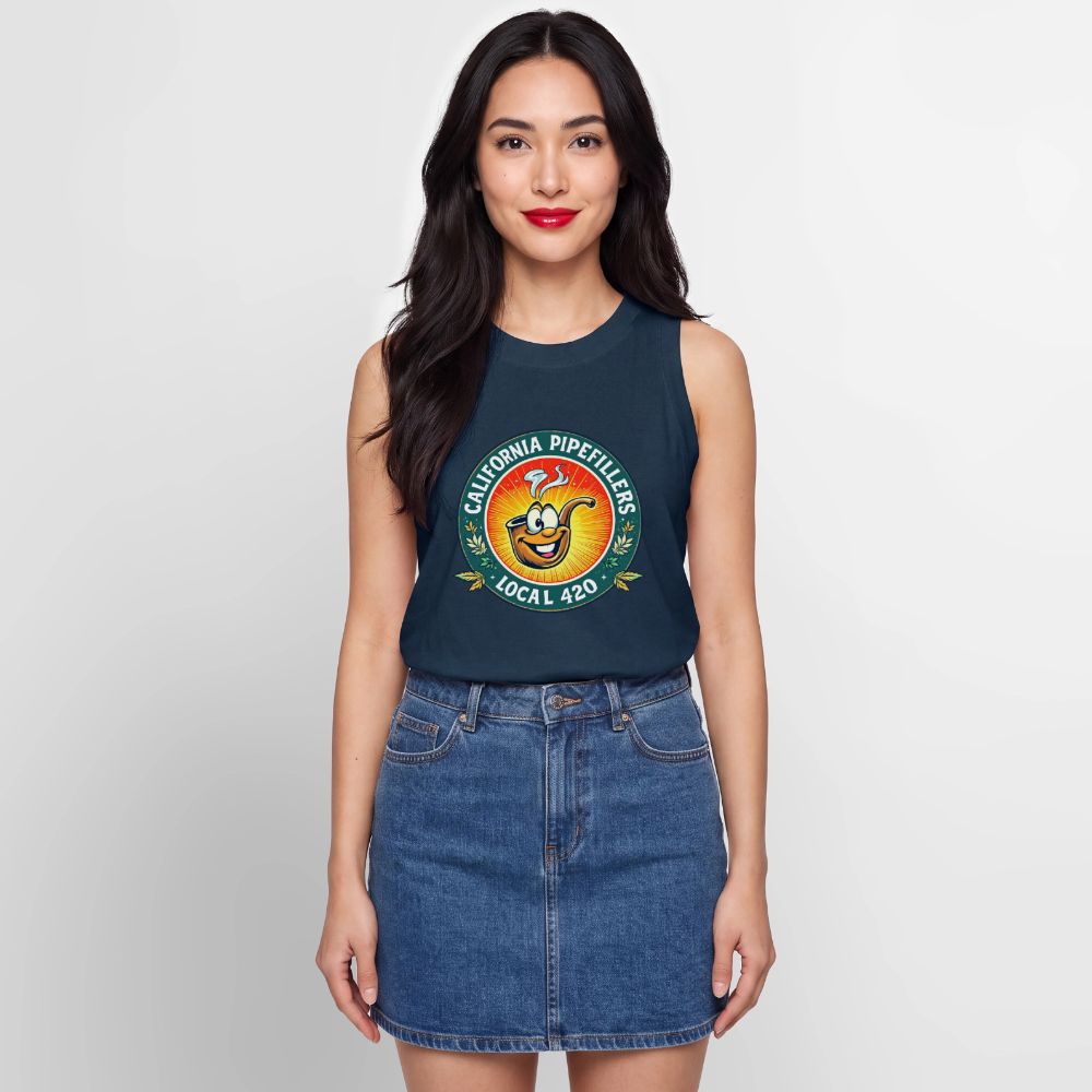 CALIFORNIA PIPEFILLERS LOCAL 420 Women's Relaxed Tank Top - denim