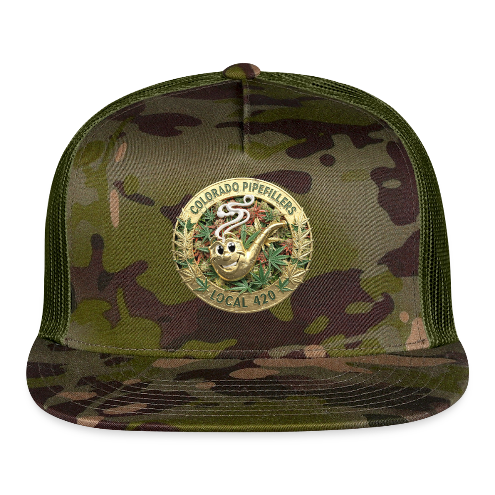 COLORADO PIPEFILLERS LOCAL 420 CAMO Trucker Hat - MultiCam\green
