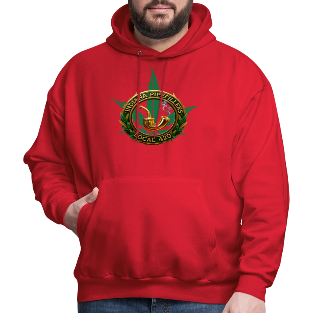 INDIANA PIPEFILLERS LOCAL 420 Men's Hoodie - red
