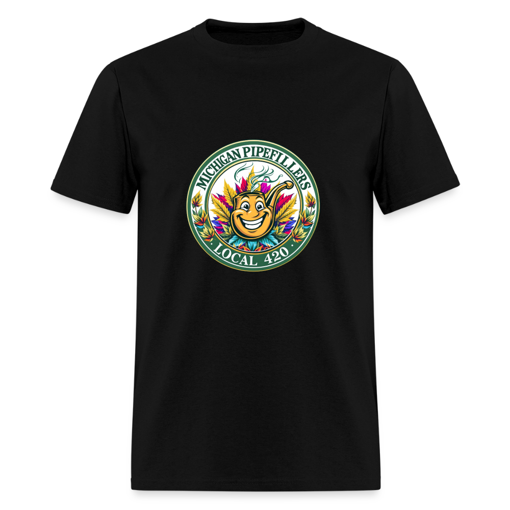 MICHIGAN PIPEFILLERS LOCAL 420 Men's T-Shirt - black