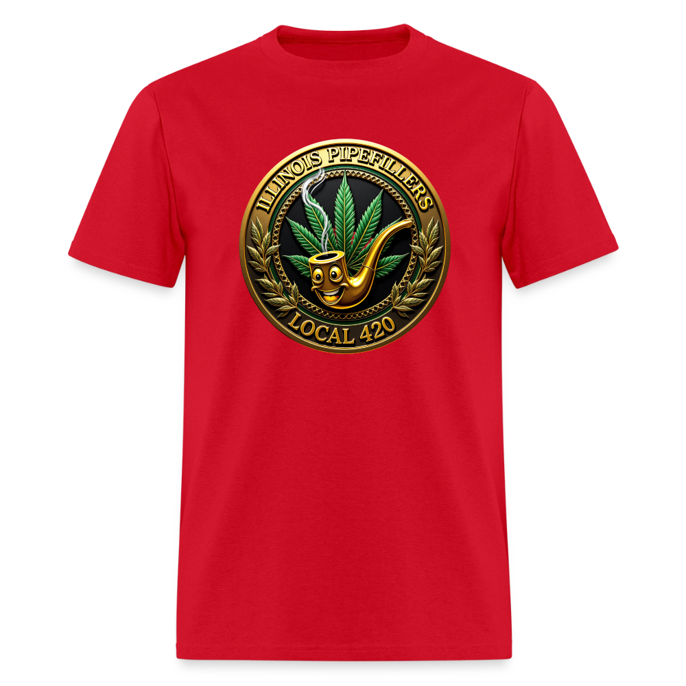 ILLINOIS PIPEFILLERS LOCAL 420 Men's T-Shirt - red