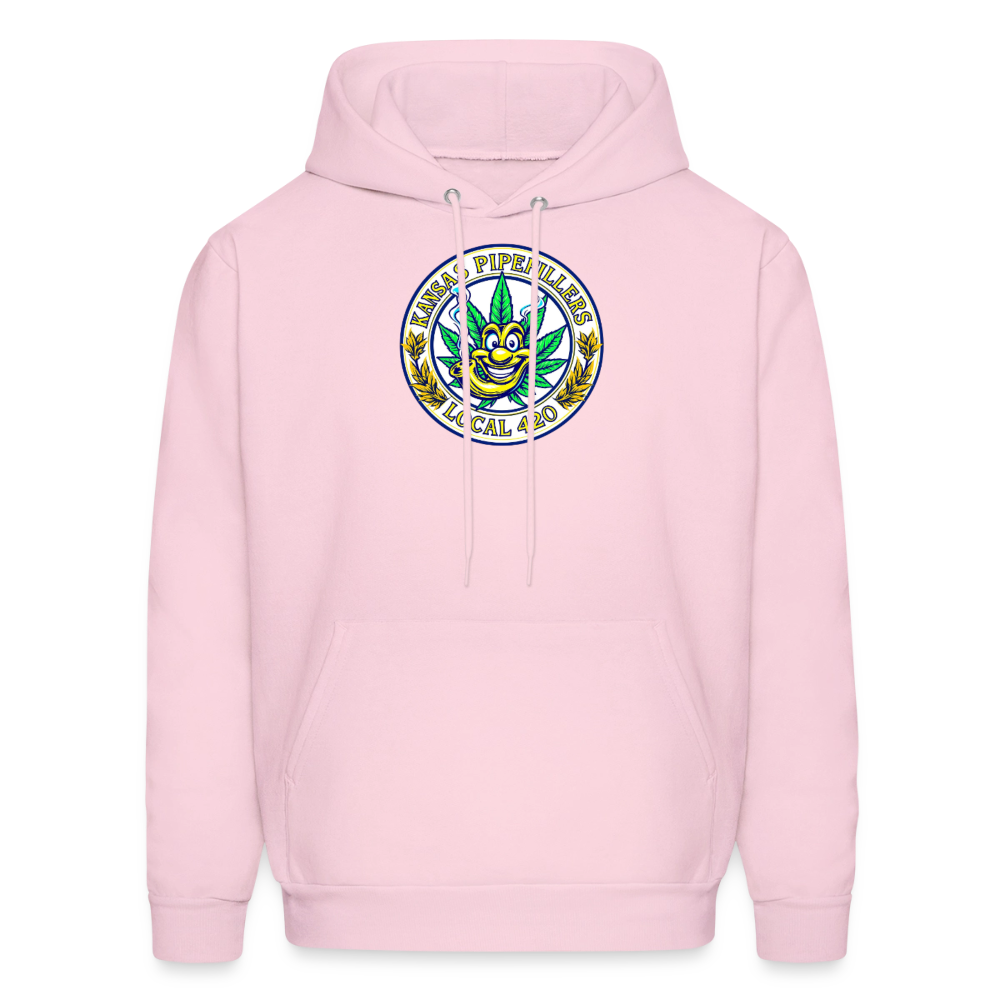 KANSAS PIPEFILLERS LOCAL 420 F/B DESIGNS  Men's Hoodie - pale pink