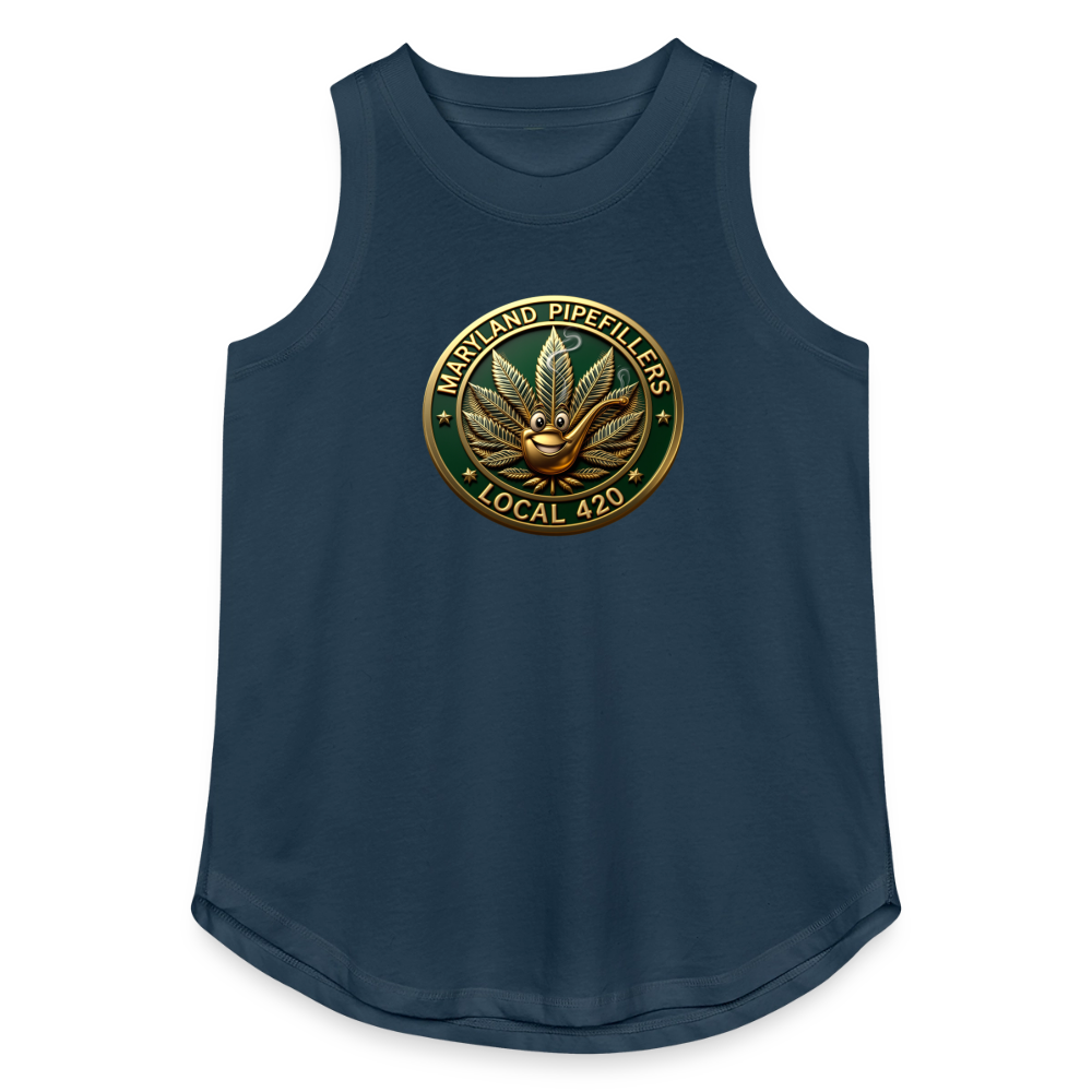 MARYLAND PIPEFILLERS LOCAL 420 Women's Relaxed Tank Top - denim