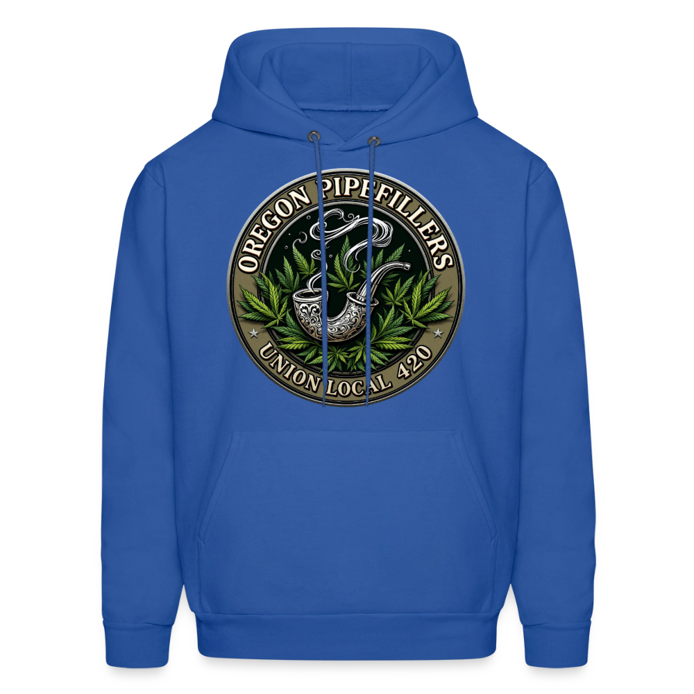 OREGON PIPEFILLERS LOCAL 420 2 EMBLEM Men's Hoodie - royal blue