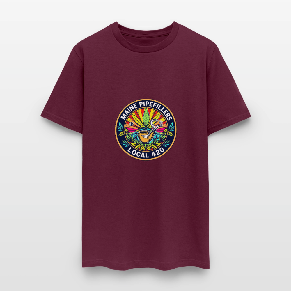 MAINE PIPEFILLERS LOCAL 420 Men's T-Shirt - burgundy