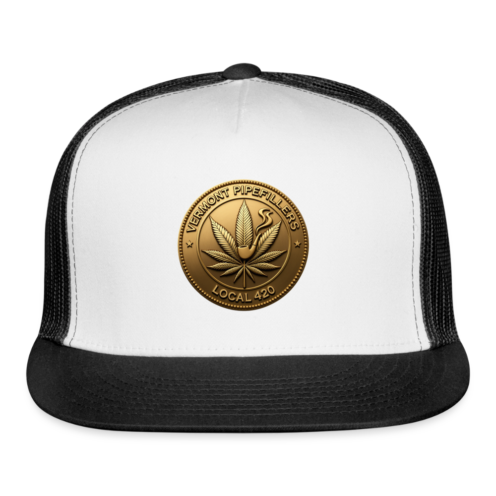VERMONT PIPEFILLERS LOCAL 420 Trucker Hat - white/black