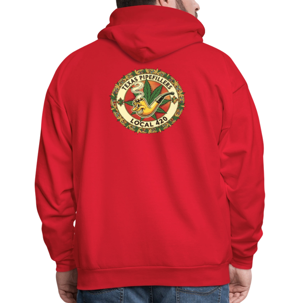 TEXAS PIPEFILLERS LOCAL 420 F/B DESIGN Men's Hoodie - red
