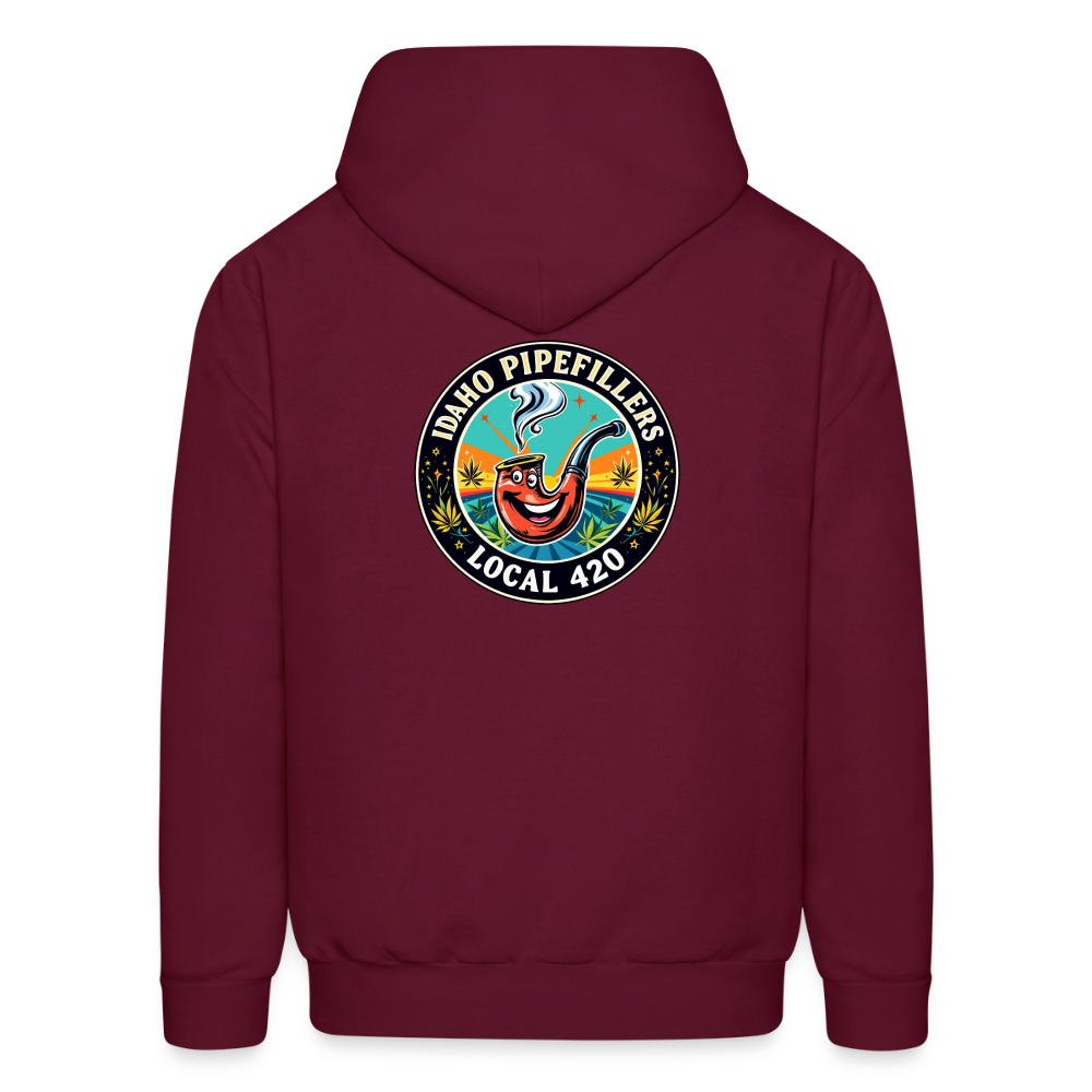 IDAHO PIPEFILLERS LOCAL 420 F/B DESIGN Men's Hoodie - burgundy