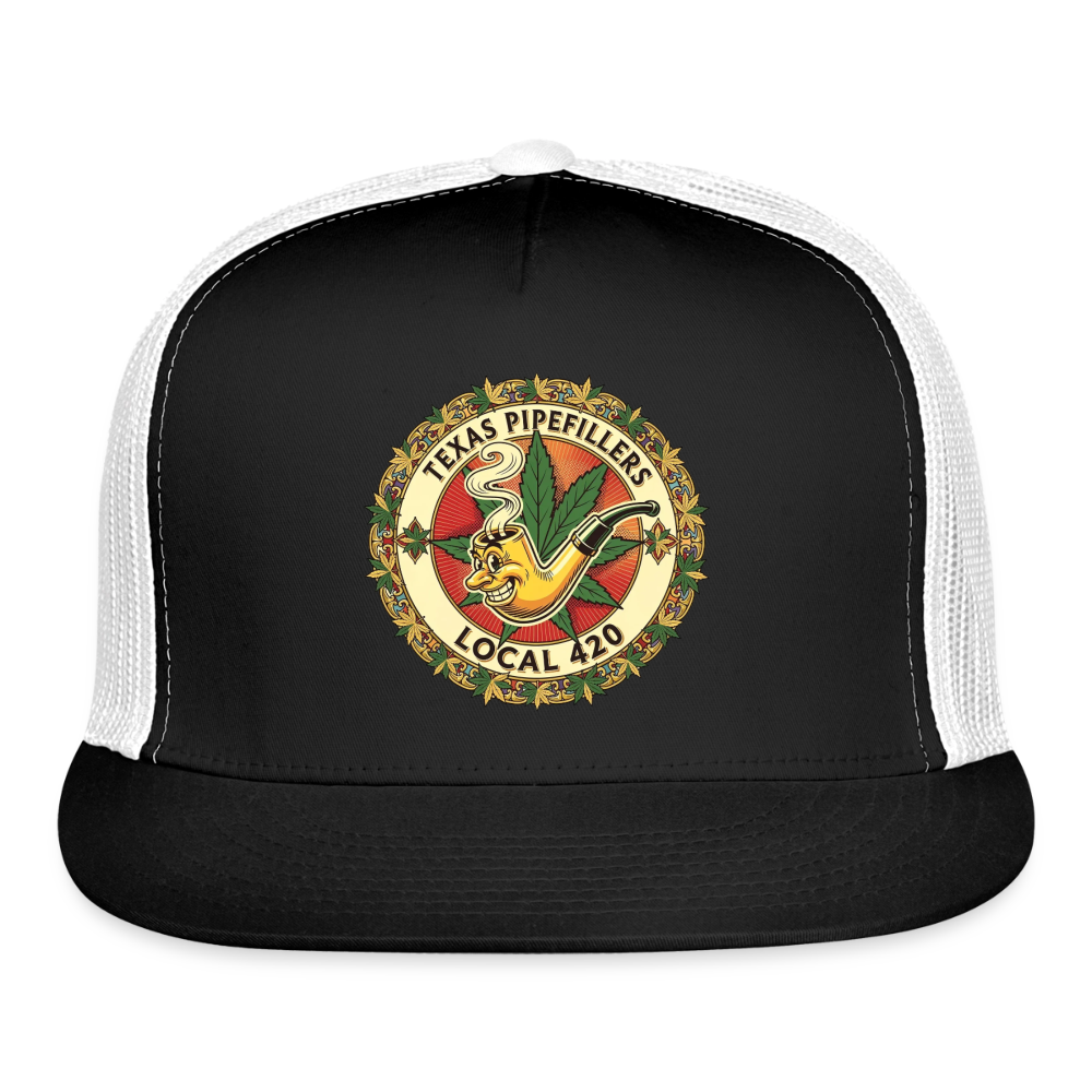 TEXAS PIPEFILLERS LOCAL 420 Trucker Hat - black/white