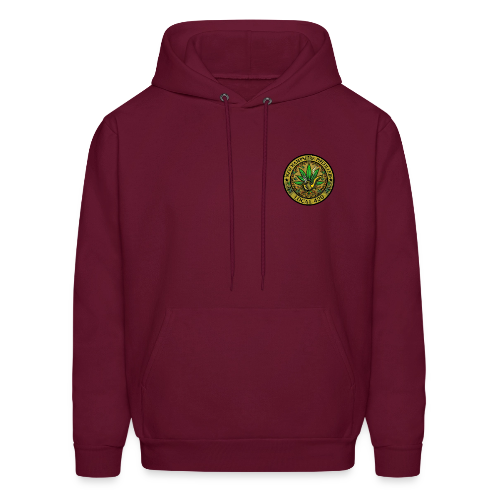 NEW HAMSHIRE PIPEFILLERS LOCAL 420 Men's Hoodie - burgundy