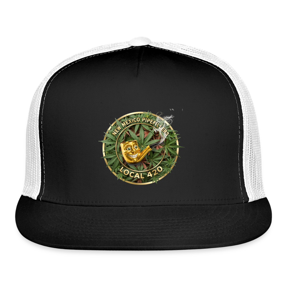 NEW MEXICO PIPEFILLERS LOCAL 420 Trucker Hat - black/white