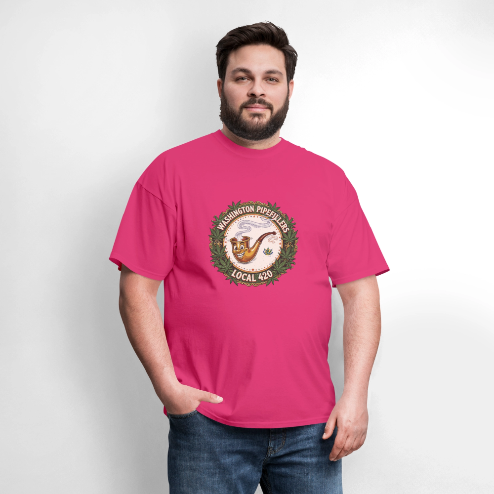 WASHINGTON PIPEFILLERS LOCAL 420 Men's T-Shirt - fuchsia
