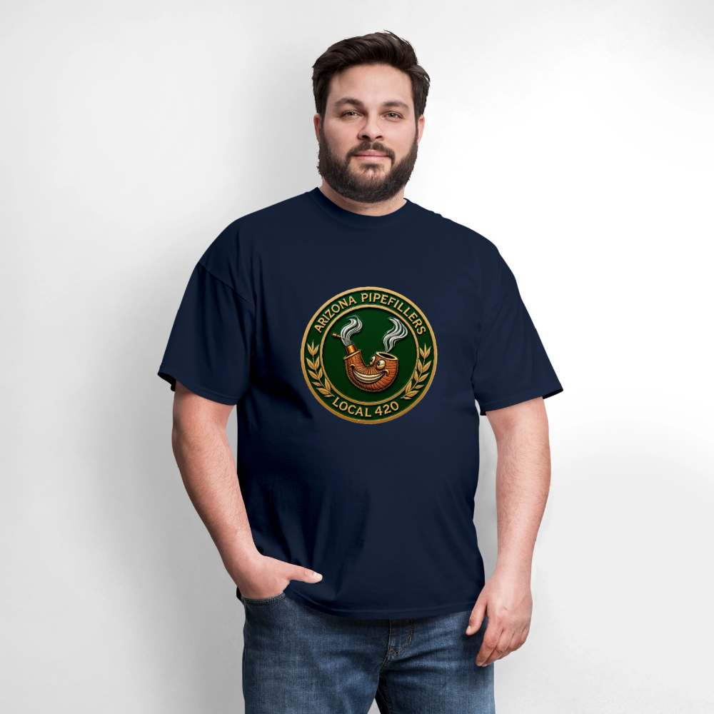 ARIZONIA PIPEFILLERS LOCAL 420 F/B DESIGN Men's T-Shirt - navy